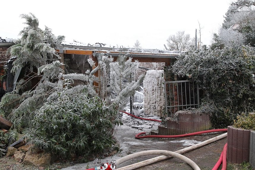Luftbilder vom Brandort in der Nordh&auml;user Altstadt