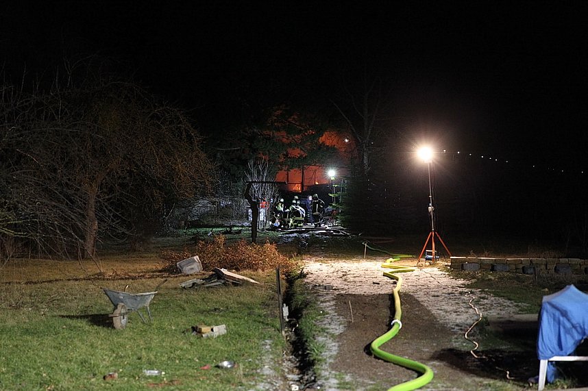 Gartenlauben in Bleicherode abgebrannt