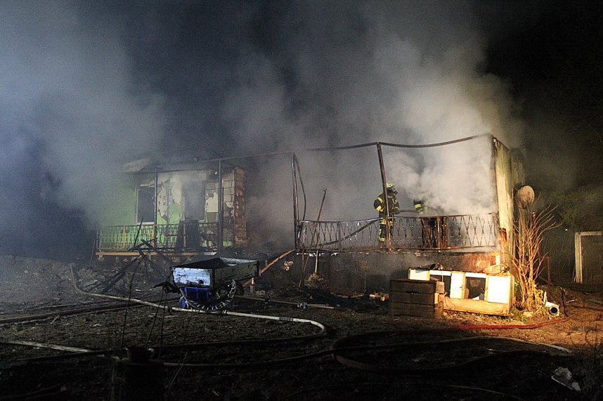 Gartenlauben in Bleicherode abgebrannt