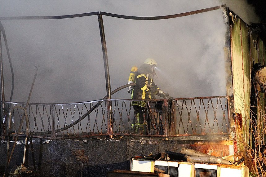 Gartenlauben in Bleicherode abgebrannt