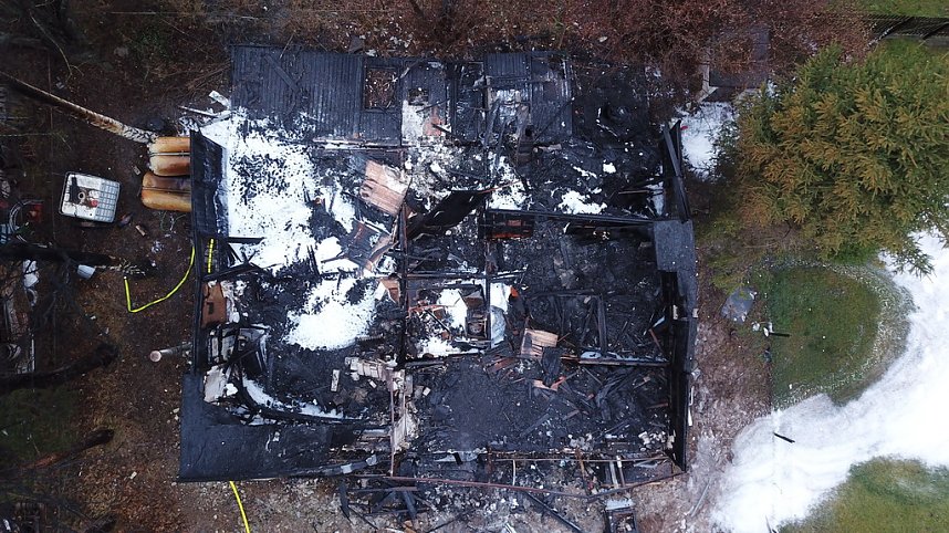 Tagesbilder vom Brandort