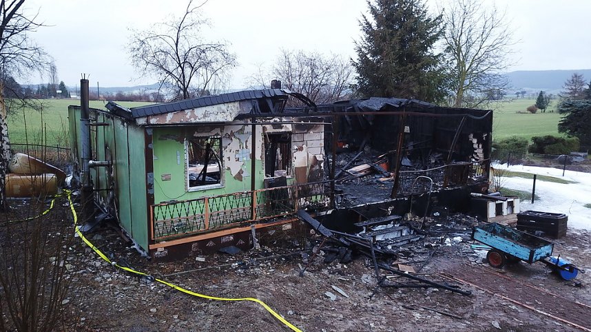 Tagesbilder vom Brandort