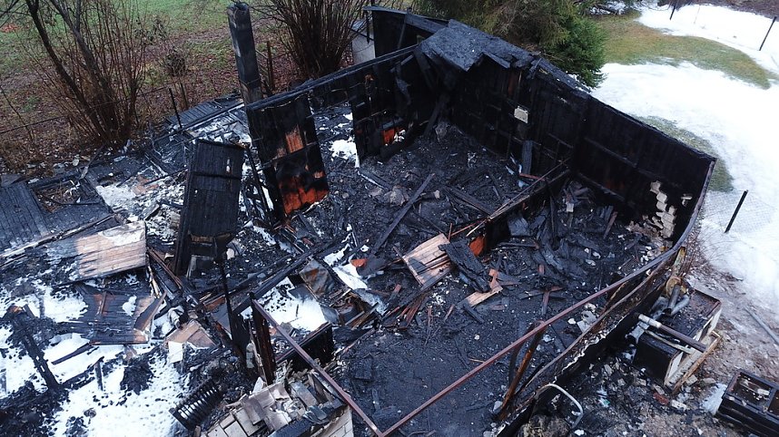 Tagesbilder vom Brandort