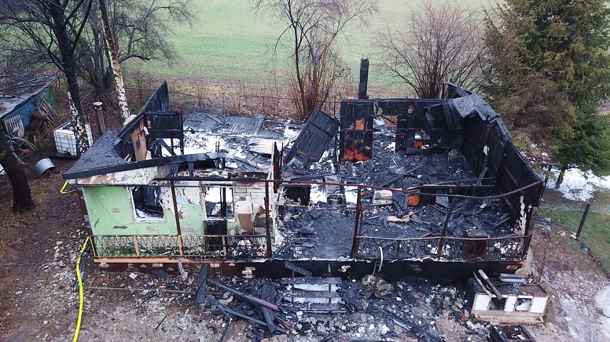 Tagesbilder vom Brandort