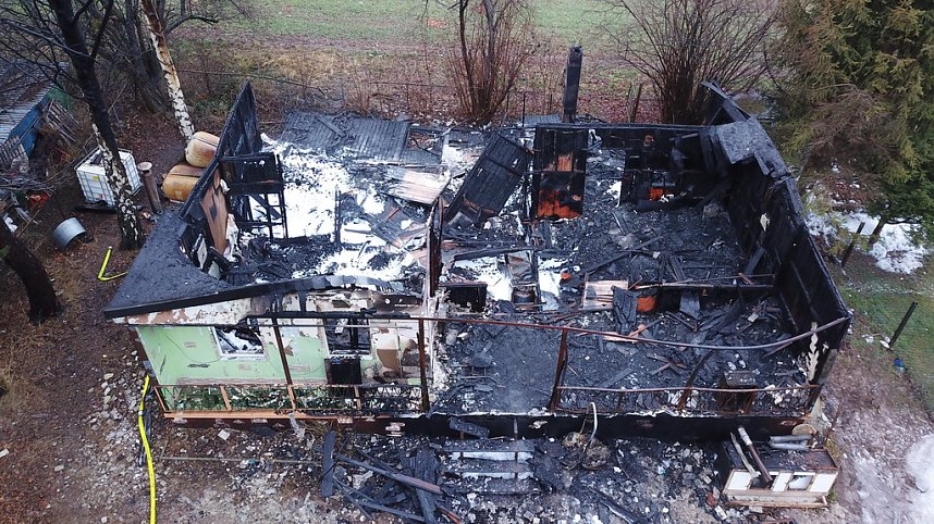 Tagesbilder vom Brandort