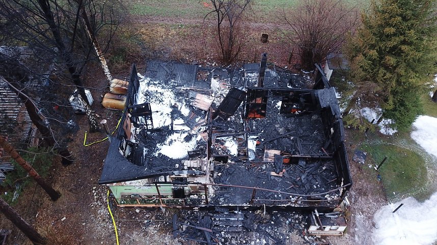 Tagesbilder vom Brandort