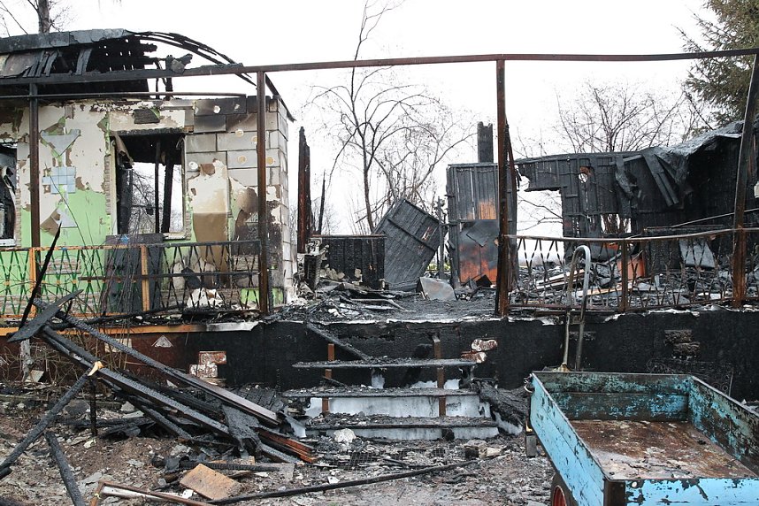 Tagesbilder vom Brandort