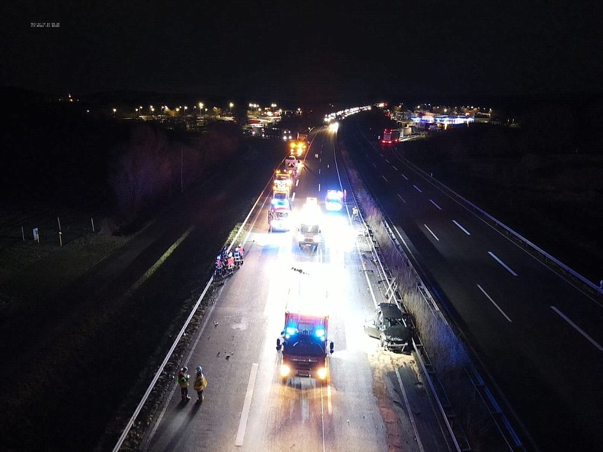 Schwerer Unfall auf der A38