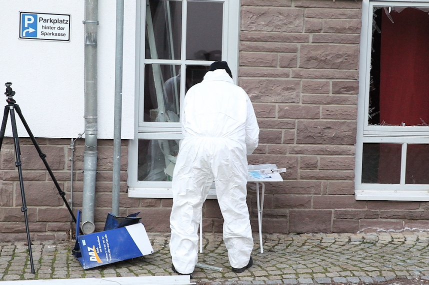 Polizei ist vor Ort zur Spurensicherung