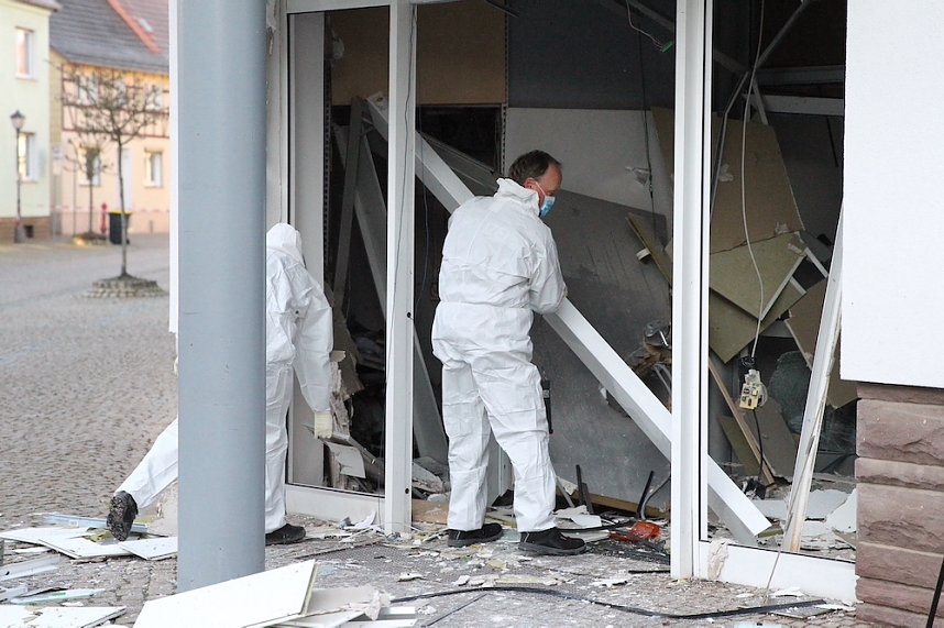 Polizei ist vor Ort zur Spurensicherung