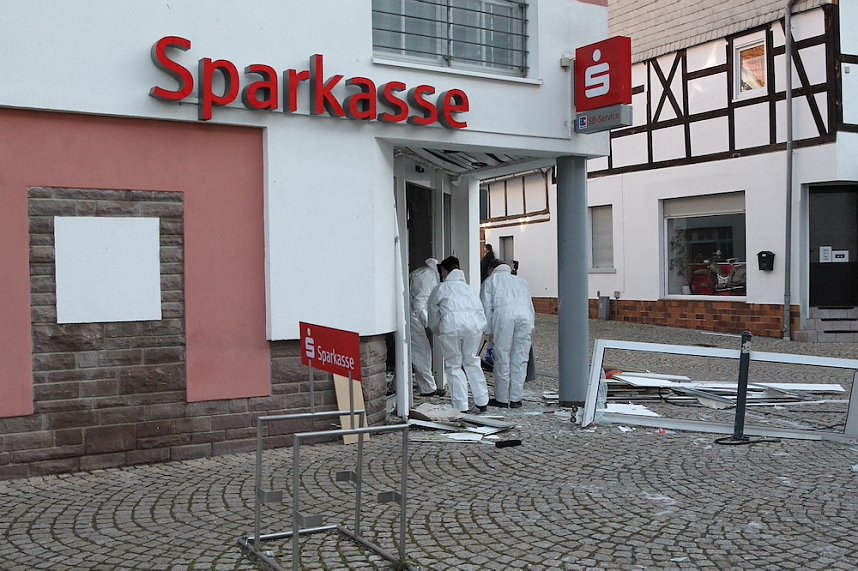 Polizei ist vor Ort zur Spurensicherung