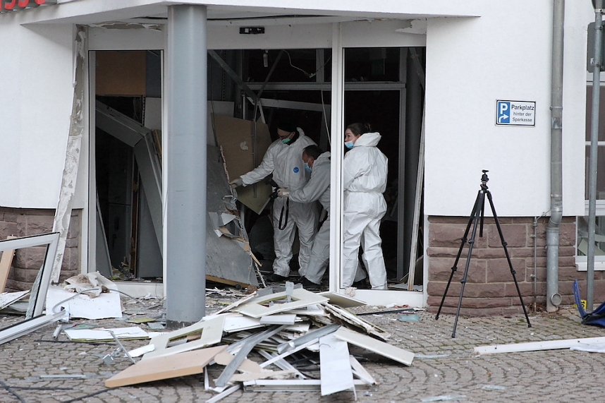 Polizei ist vor Ort zur Spurensicherung