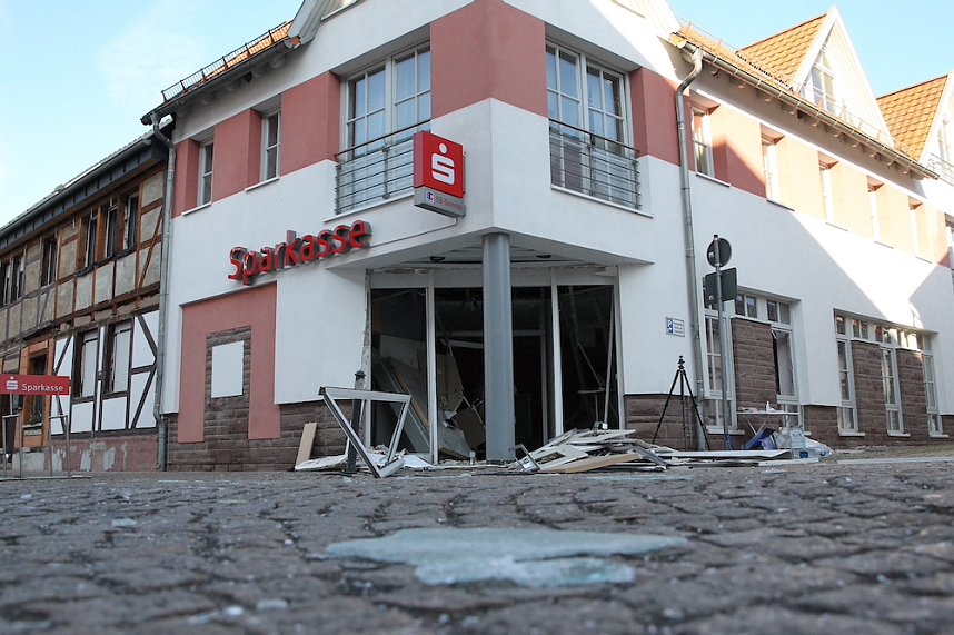 Polizei ist vor Ort zur Spurensicherung