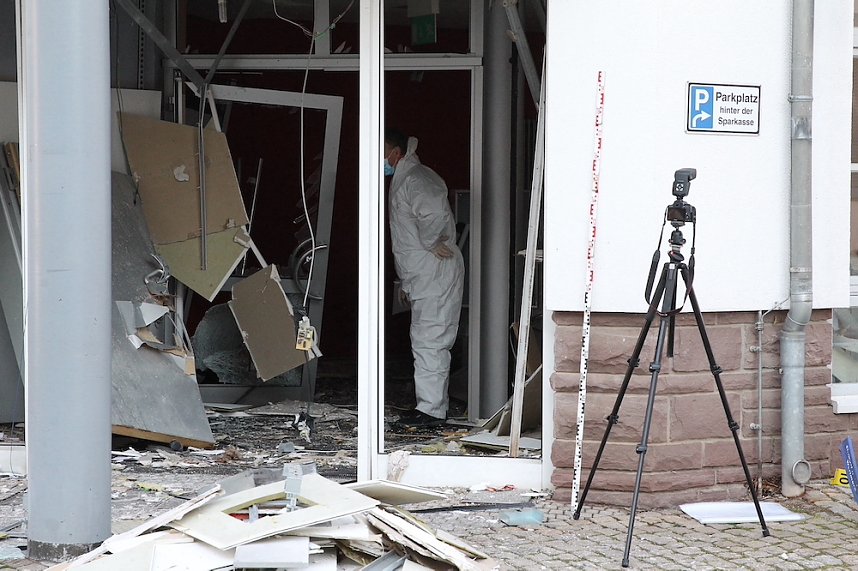 Polizei ist vor Ort zur Spurensicherung