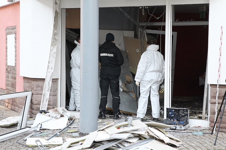 Polizei ist vor Ort zur Spurensicherung