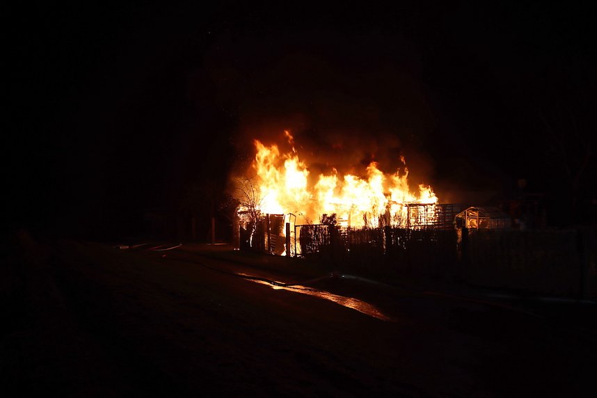 Gartenlaubenbrand in Nordhausen 