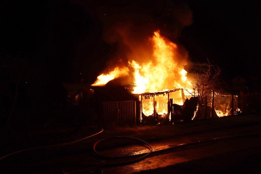 Gartenlaubenbrand in Nordhausen 