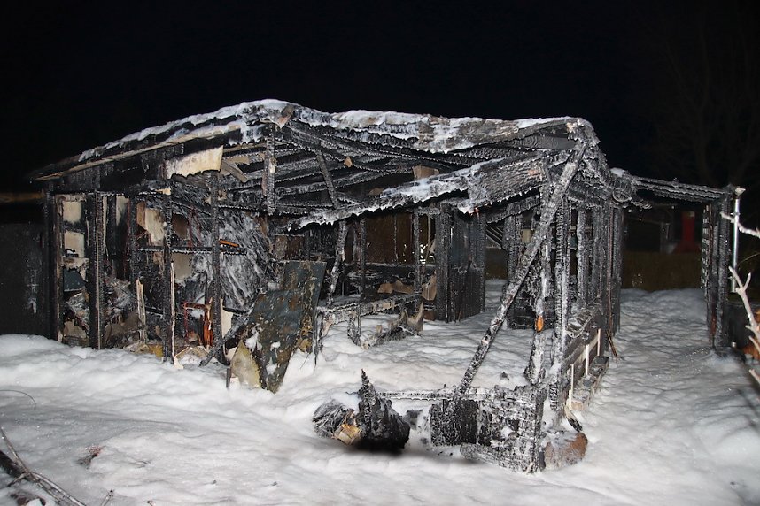 Gartenlaubenbrand in Nordhausen 