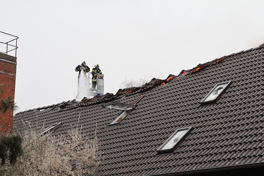 Dachstuhlbrand in Heringen 