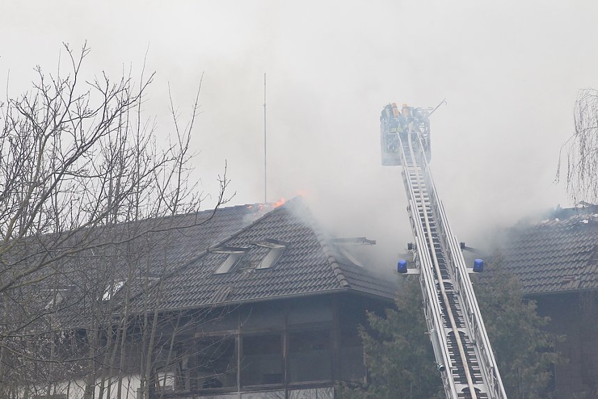 Dachstuhlbrand in Heringen 