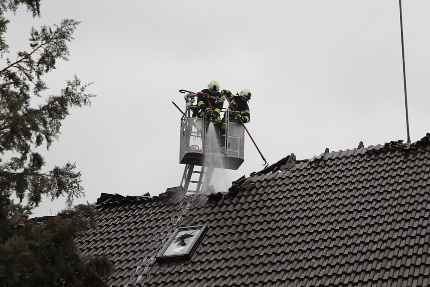 Dachstuhlbrand in Heringen 