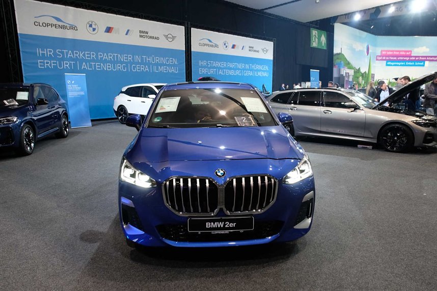 Peter Blei unterwegs auf der Erfurter Automobilmesse