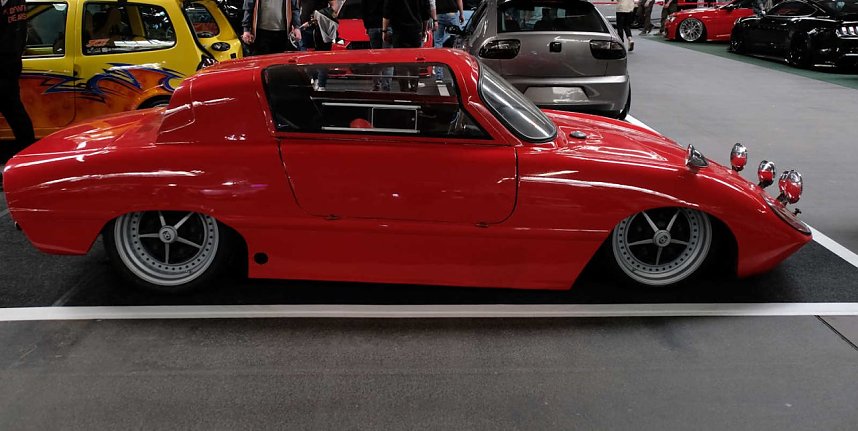 Peter Blei unterwegs auf der Erfurter Automobilmesse