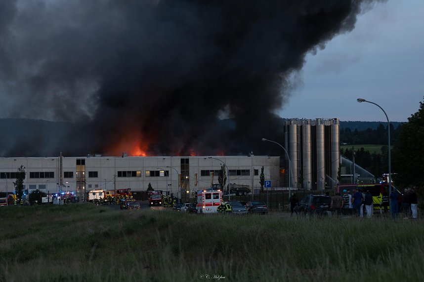 Impressionen vom Brandort in Bleicherode