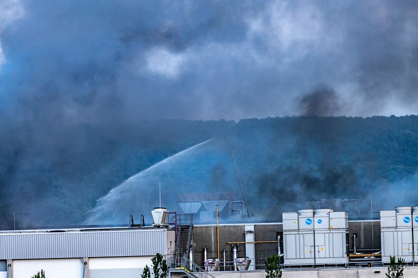 Impressionen vom Brandort in Bleicherode