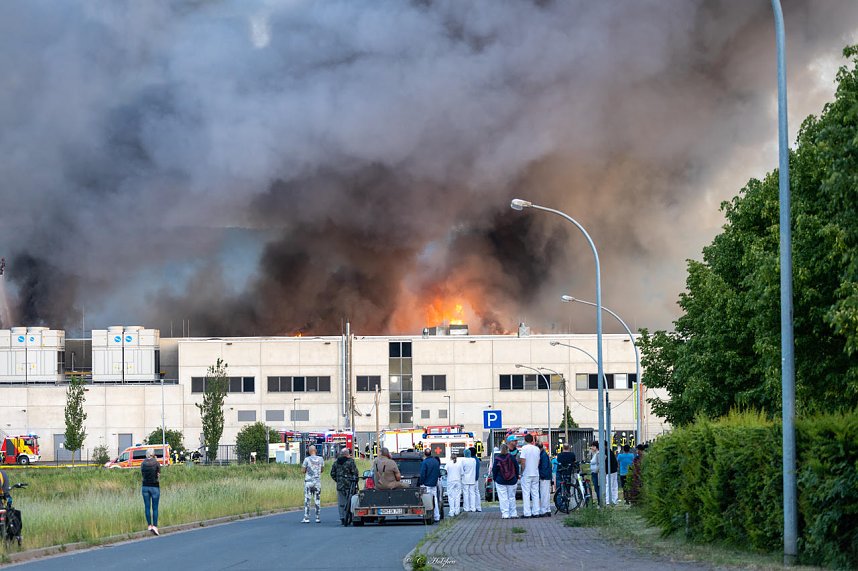 Impressionen vom Brandort in Bleicherode