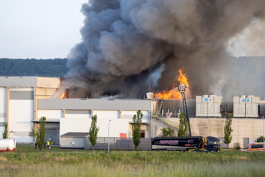 Impressionen vom Brandort in Bleicherode