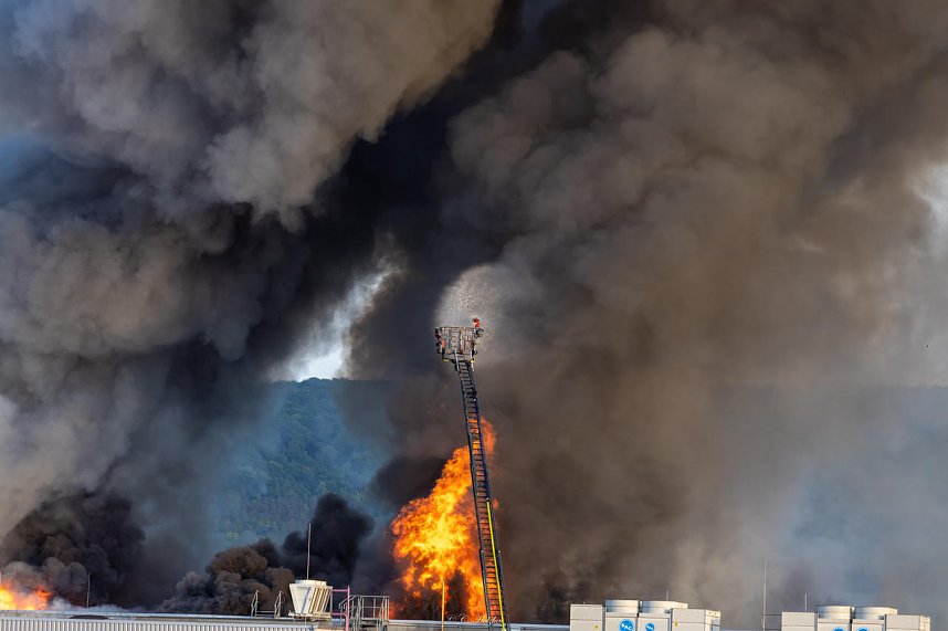 Impressionen vom Brandort in Bleicherode
