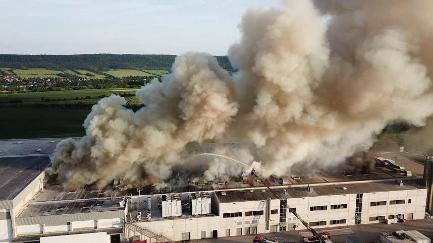 Gro&szlig;brand bei Panem in Bleicherode
