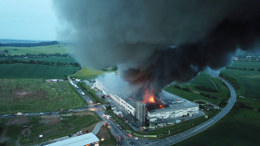 Gro&szlig;brand bei Panem in Bleicherode