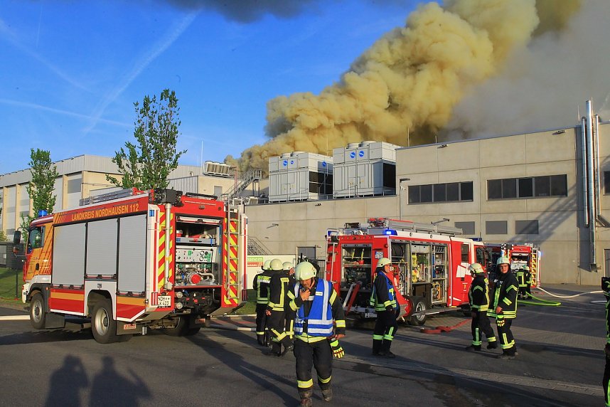 Gro&szlig;brand bei Panem in Bleicherode