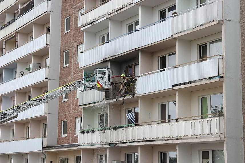 Balkonbrand in Nordhausen