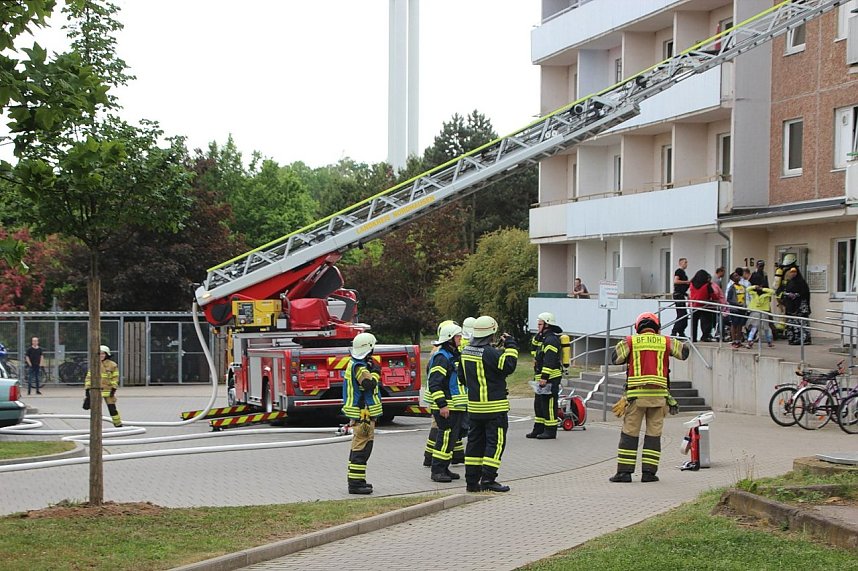Balkonbrand in Nordhausen