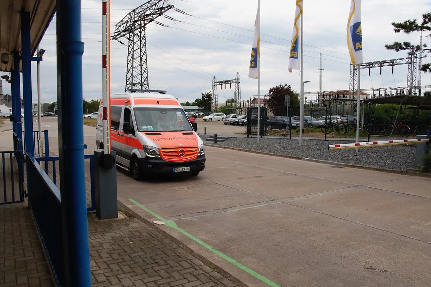 Auf dem Schachtbaugel&auml;nde fand heute eine Gro&szlig;&uuml;bung von Feuerwehr und Rettungskr&auml;ften statt