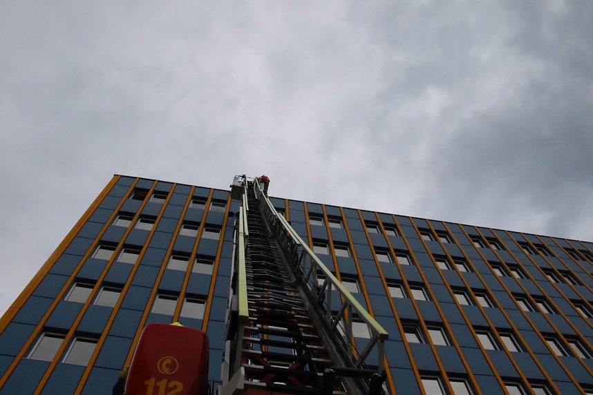 Auf dem Schachtbaugel&auml;nde fand heute eine Gro&szlig;&uuml;bung von Feuerwehr und Rettungskr&auml;ften statt