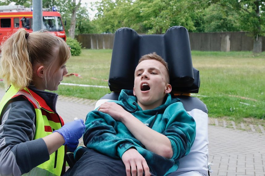 Auf dem Schachtbaugel&auml;nde fand heute eine Gro&szlig;&uuml;bung von Feuerwehr und Rettungskr&auml;ften statt