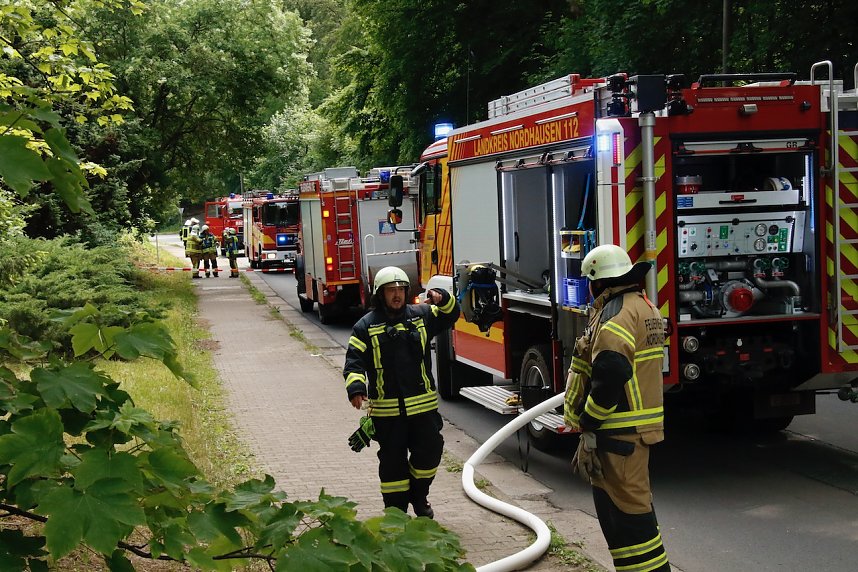 Brand am Gehege