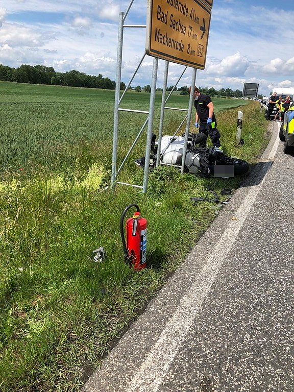 Schwerer Unfall auf der B 243