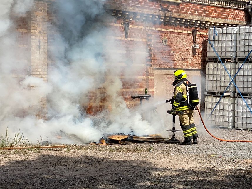 Brand an der Alten Weberei
