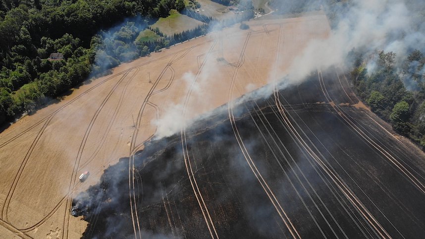 Waldbrand bei Wernrode