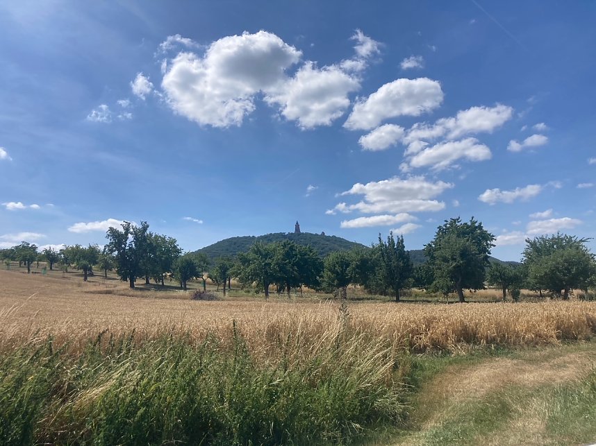 Am Fu&szlig;e des Kyffh&auml;user entsteht ein Bodenbild zu Ehren Friedrich Barbarossas