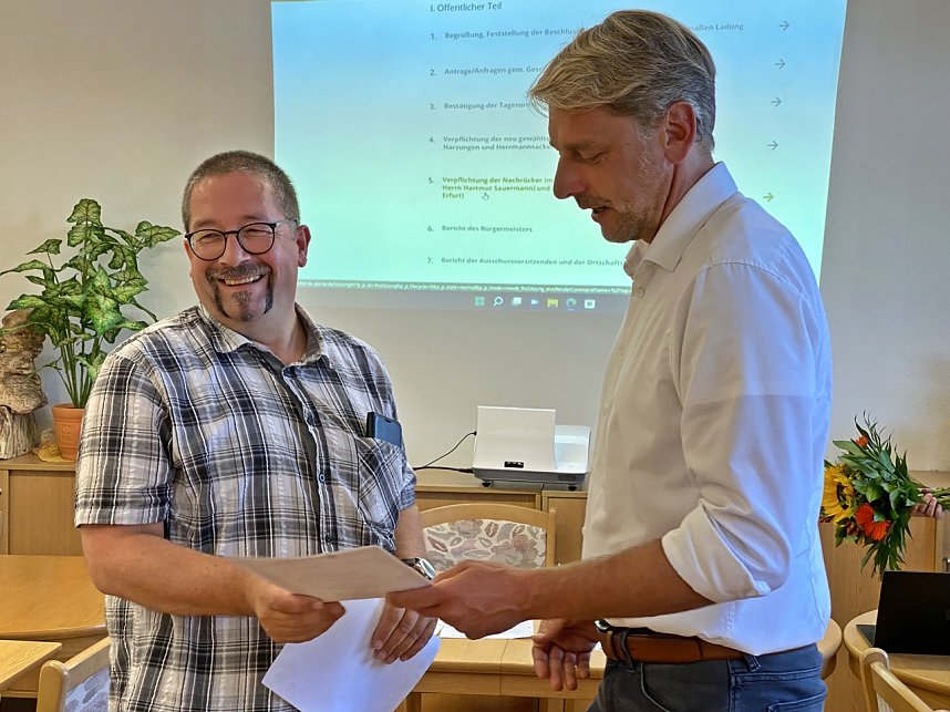 Vereidigung von Karsten Baudrexl