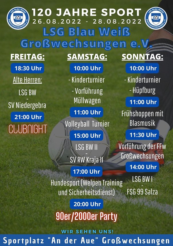 Partyprogramm f&uuml;r das gro&szlig;e Jubil&auml;um