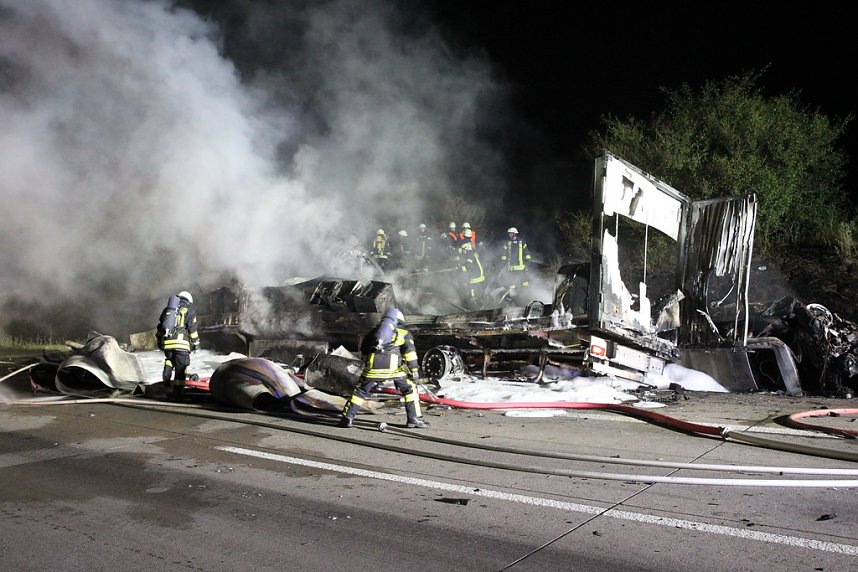 Fahrzeugbrand auf der A38