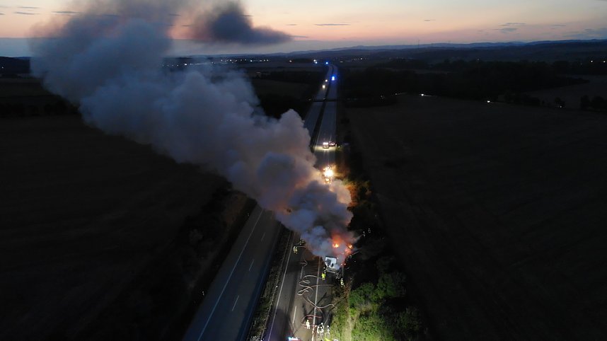 Luftbilder von der Unfallstelle