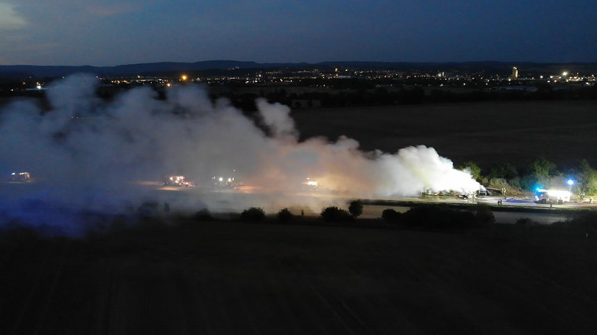 Luftbilder von der Unfallstelle